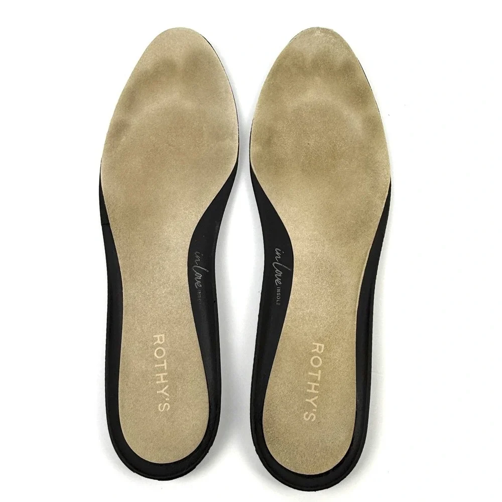 Rothy's The Loafer Mules 12 Slip On Black Fabric Braid Comfort Womens READ